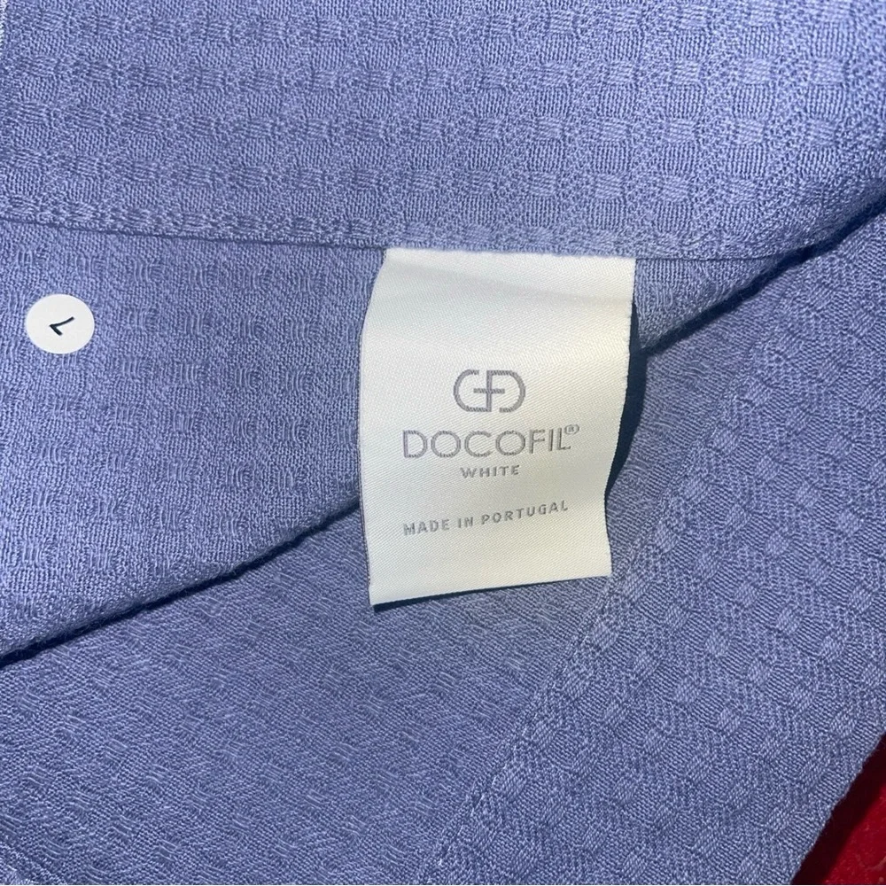 Docofil White Matelasse Fabric Cotton Shower Curtain 72x72” Made In Portugal NWT